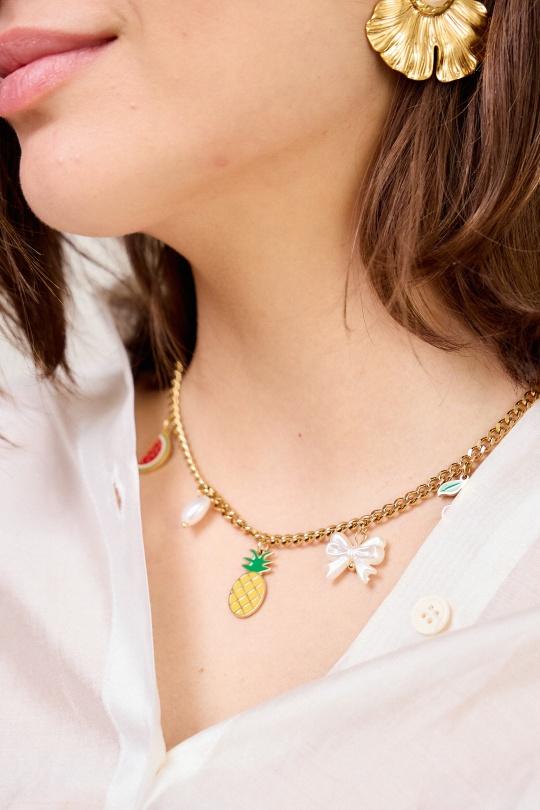 Colliers Accessoires Doré BELLISSIMA 209COL27 Efashion Paris