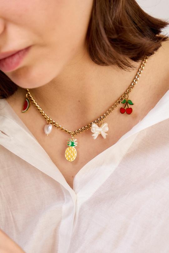 Colliers Accessoires Doré BELLISSIMA 209COL27 Efashion Paris