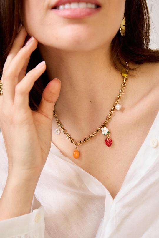 Colliers Accessoires Rouge BELLISSIMA 209COL28 Efashion Paris