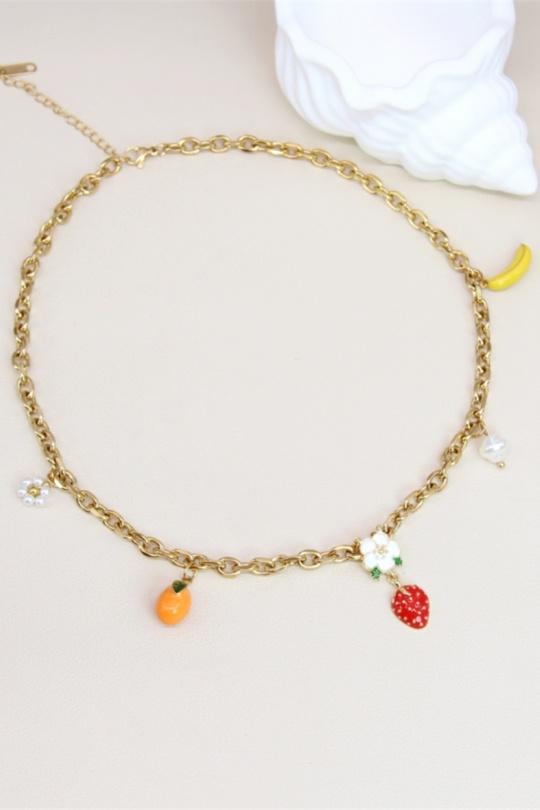 Colliers Accessoires Rouge BELLISSIMA 209COL28 Efashion Paris