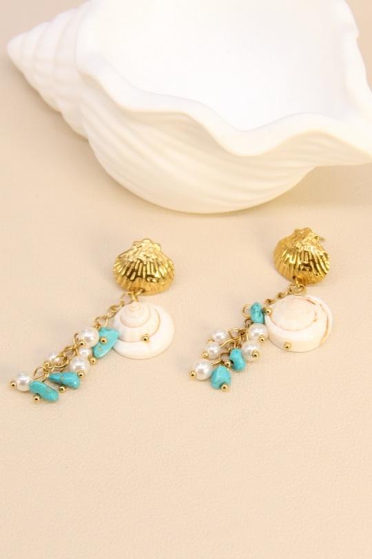 Boucles d'oreilles Accessoires Turquoise BELLISSIMA 209BO05M Efashion Paris