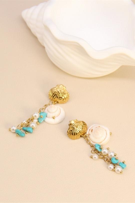 Boucles d'oreilles Accessoires Turquoise BELLISSIMA 209BO05M Efashion Paris