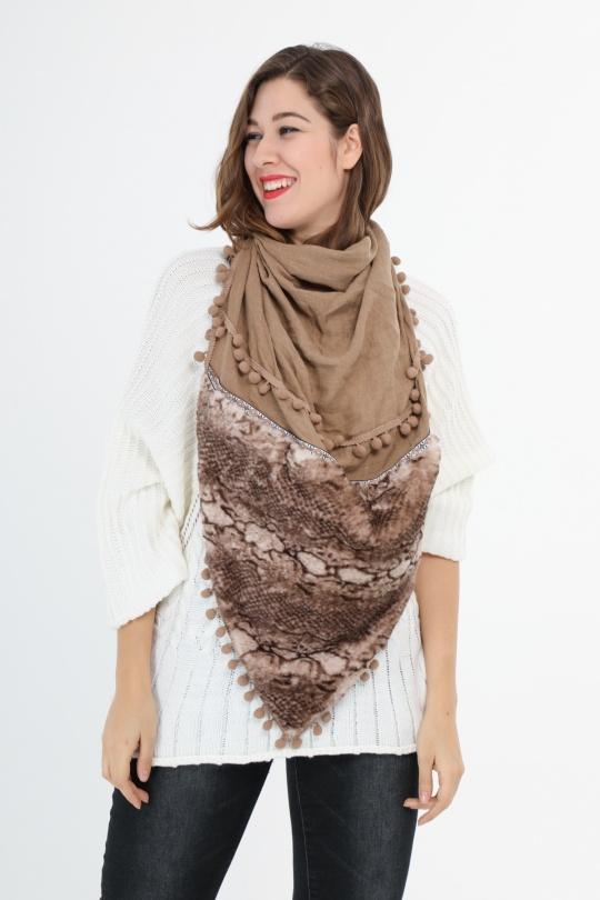 Écharpes Accessoires Taupe BELLISSIMA 127EC01 Efashion Paris