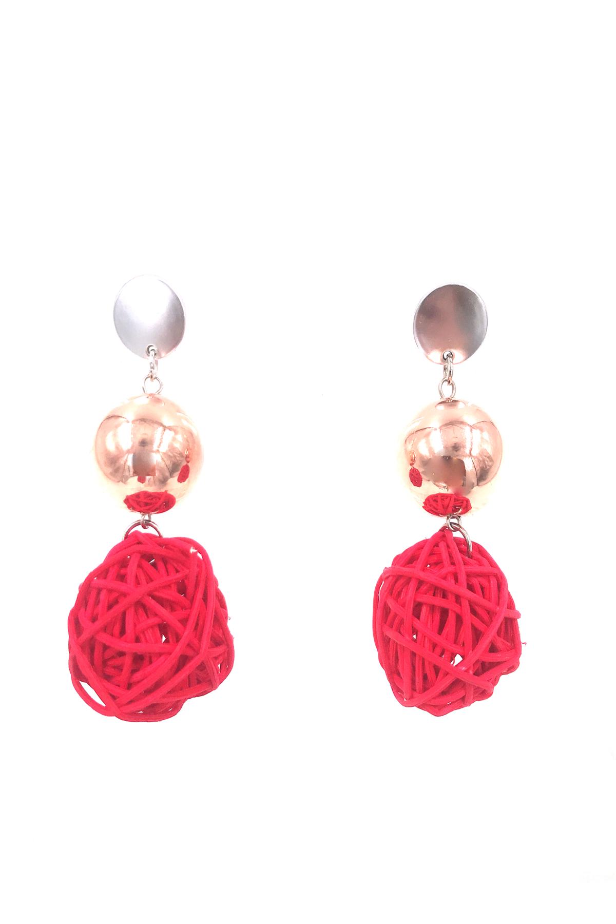 Boucles d'oreilles Accessoires Rouge BELLISSIMA 105BO23 #c Efashion Paris