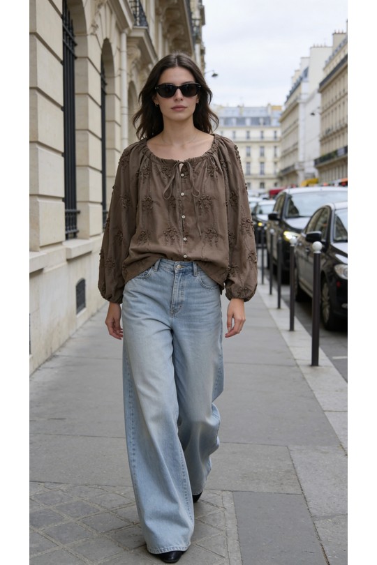 Chemises Femme Bleu ciel Lucky J 3013 Efashion Paris