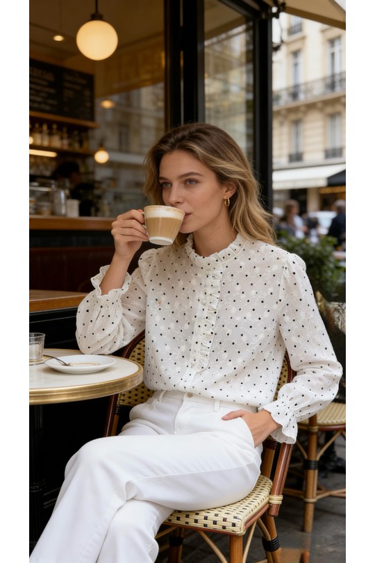 Chemises Femme Blanc Lucky J CLF010 Efashion Paris