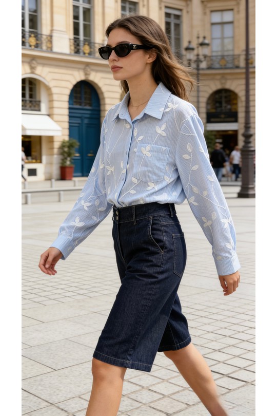 Chemises Femme Bleu ciel Lucky J CLF008 Efashion Paris