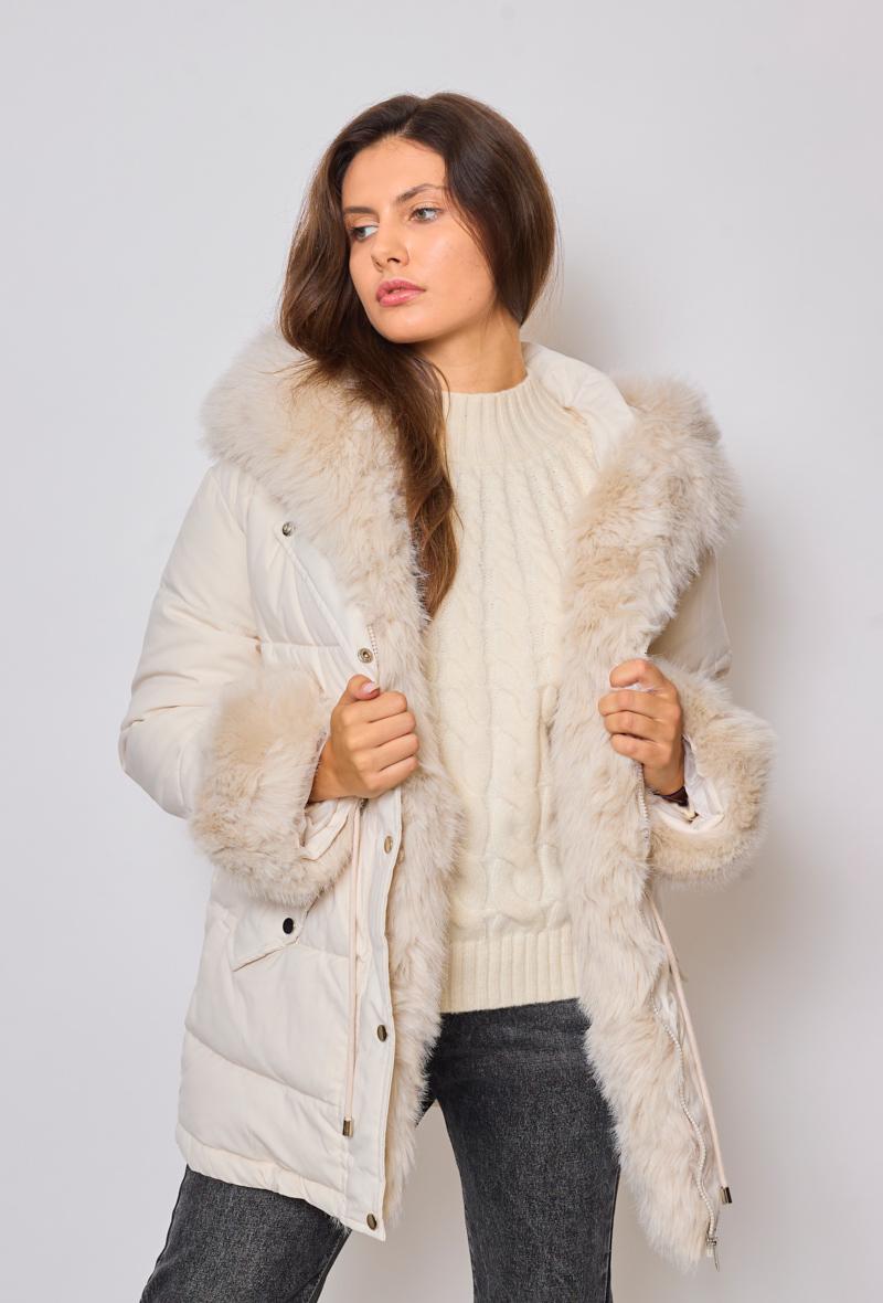 Doudounes Femme Ecru Lucky J RD9168 #c Efashion Paris