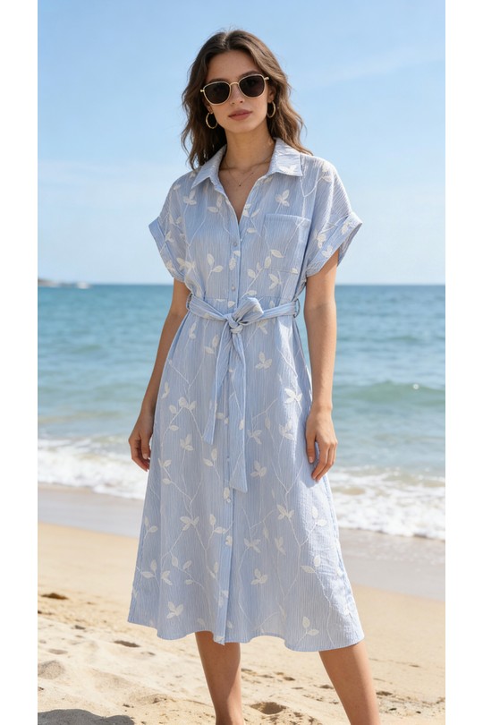 Robes mi-longues Femme Beige Lucky J CLF012 #c Efashion Paris