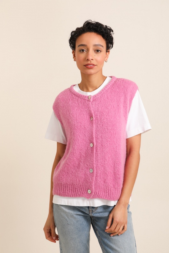 Gilets Femme Rose bonbon Naïs BA11069 Efashion Paris