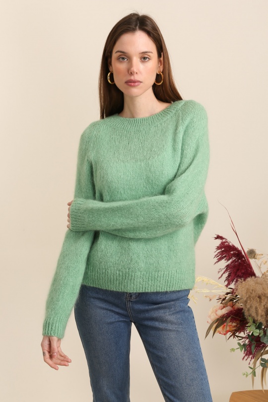 Pulls Femme Vert menthe Naïs MN10073 Efashion Paris