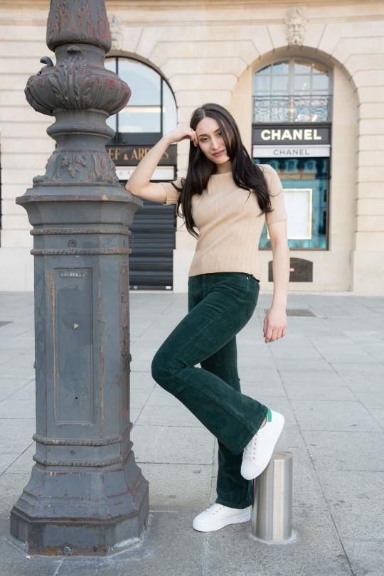 Trousers Women J221 9 VERT Nina Carter Efashion Paris on eFashion