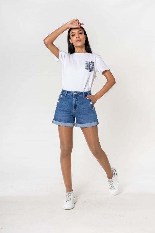 Shorts Mujer Blue Nina Carter P506-5 Efashion Paris