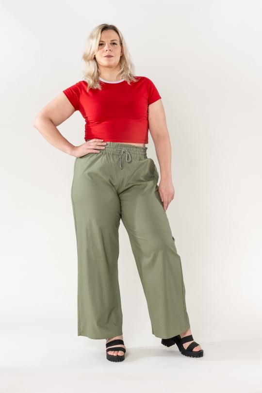 Pantalons Femme Kaki clair Nina Carter A002-16 Efashion Paris