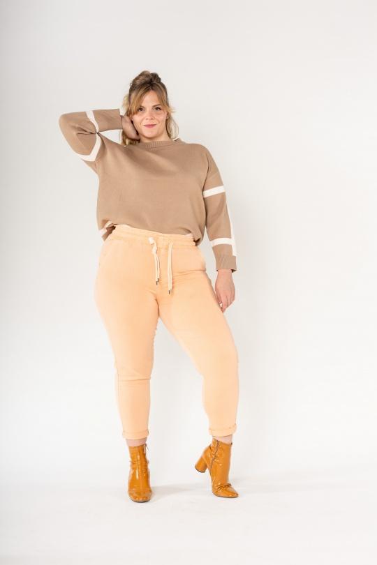 Pantalons Femme Orange Nina Carter P518-8 Efashion Paris