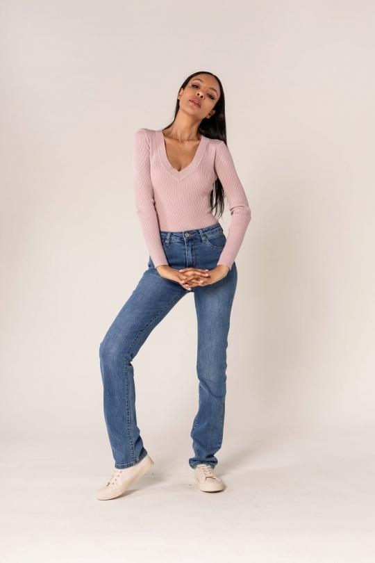 Jeans Femme Bleu délavé Nina Carter P209-5 Efashion Paris