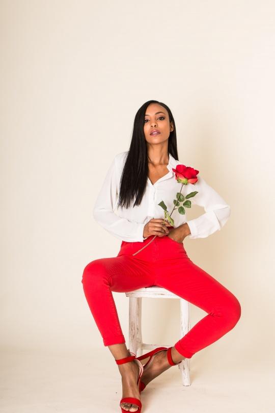 Jeans Femme Rouge Nina Carter P109-10 Efashion Paris