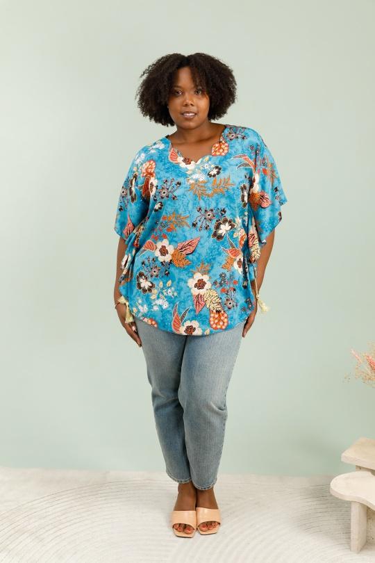Tops Women Blue 2W Paris H5125-2 IPM Efashion Paris