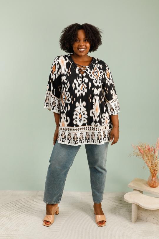 Tunics Women Black 2W Paris 2WH28 Efashion Paris