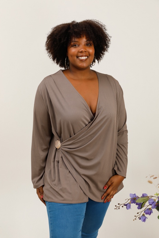 Tops Femme Taupe 2W Paris H5140 Efashion Paris