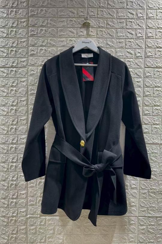 Manteaux Femme Noir 2W Paris V1742 Efashion Paris
