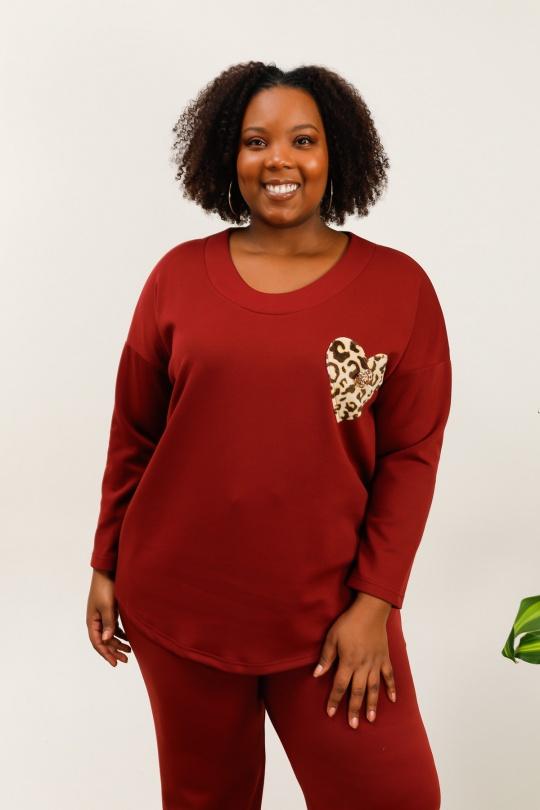 Tops Donna Burgundy 2W Paris H5143 Efashion Paris
