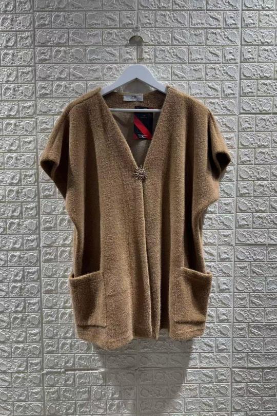 Cardigan Donna Camel 2W Paris G1747 Efashion Paris