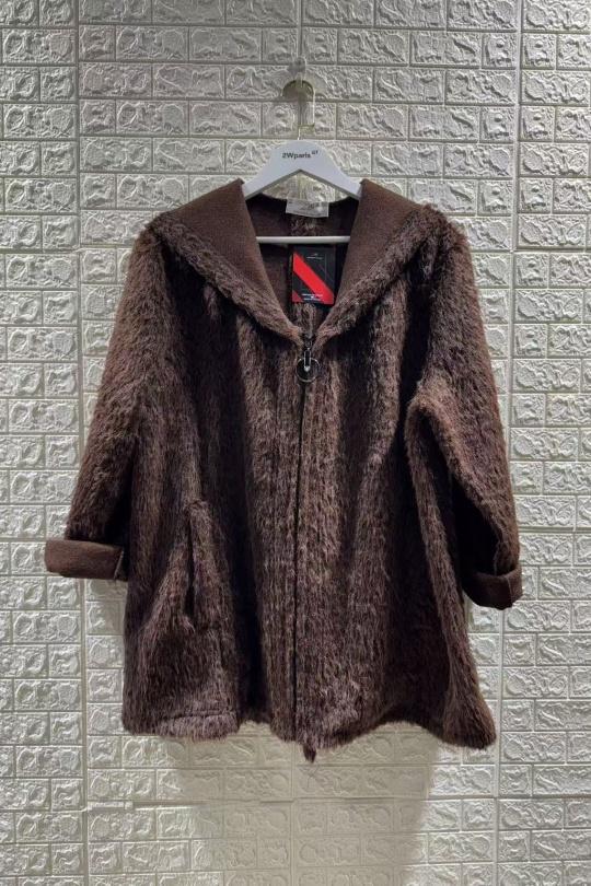 Manteaux Femme Marron 2W Paris V1748-2 Efashion Paris