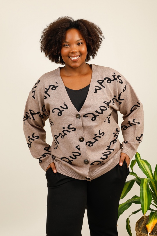 Cardigan Donna Taupe 2W Paris 2WG01 Efashion Paris