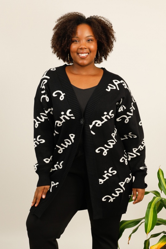 Cardigan Donna Black 2W Paris 2WG02 Efashion Paris