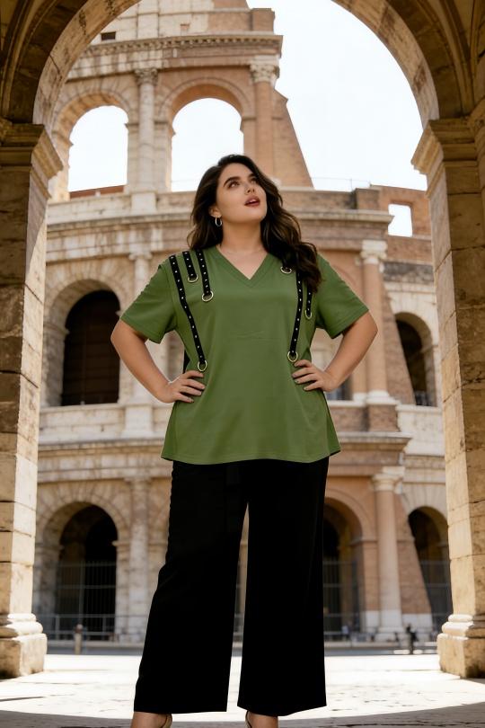 Tops Femme Vert 2W Paris 2WH36 Efashion Paris