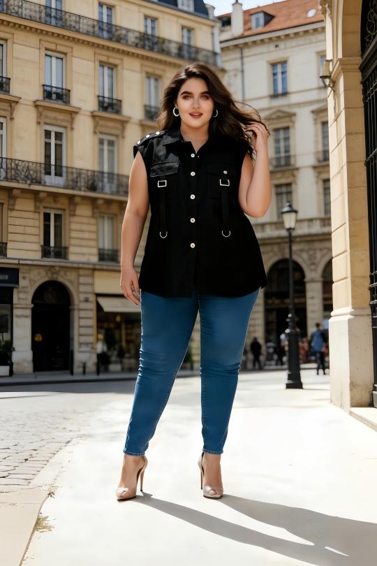 Chemises & blouses Femme Noir 2W Paris 2WH41 Efashion Paris