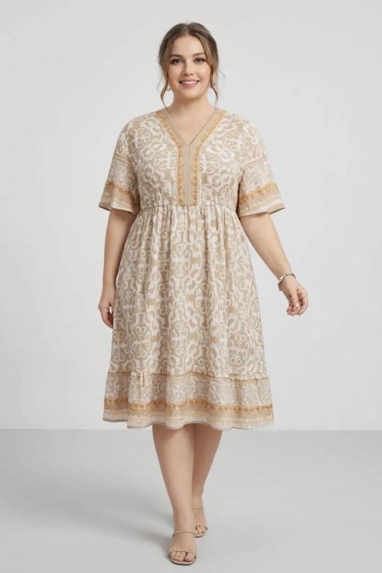 Robes & Combinaisons Femme Beige 2W Paris 2WR06 Efashion Paris