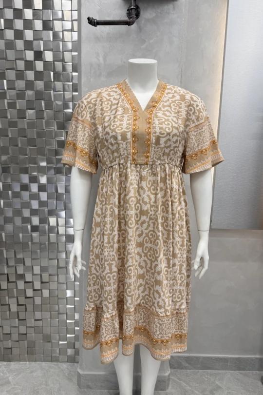 Robes & Combinaisons Femme Beige 2W Paris 2WR06 Efashion Paris