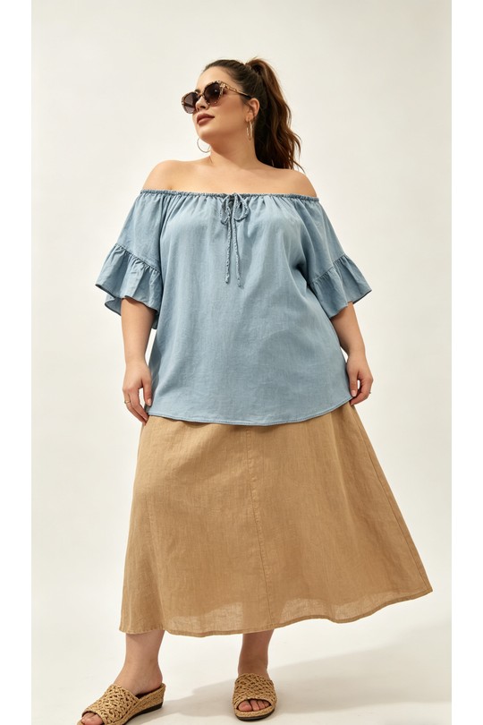 Tops Femme Bleu ciel 2W Paris IT661085 JEAN LYOCELL Efashion Paris