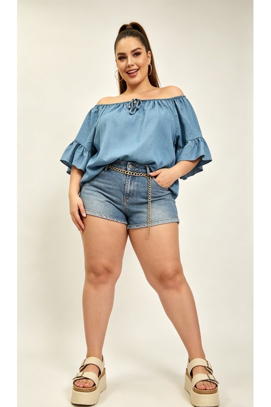 Tops Femme Bleu jean 2W Paris IT661085 JEAN LYOCELL-JEAN Efashion Paris