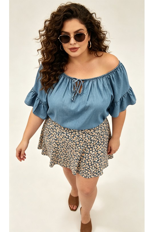 Tops Femme Bleu jean 2W Paris IT661085 JEAN LYOCELL-JEAN Efashion Paris