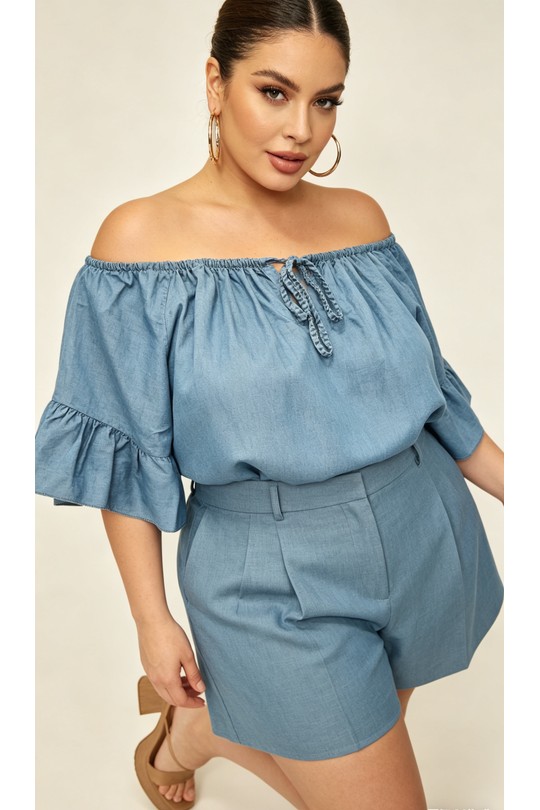 Tops Femme Bleu jean 2W Paris IT661085 JEAN LYOCELL-JEAN Efashion Paris