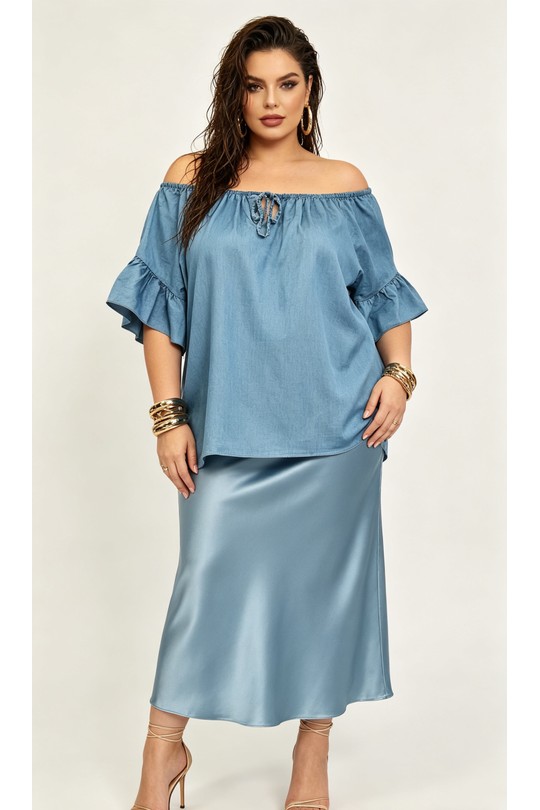 Tops Femme Bleu jean 2W Paris IT661085 JEAN LYOCELL-JEAN Efashion Paris