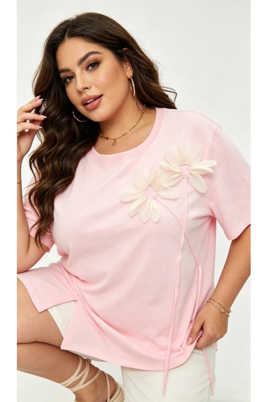 T-shirts Femme Rose 2W Paris 2WH603-ROSE Efashion Paris