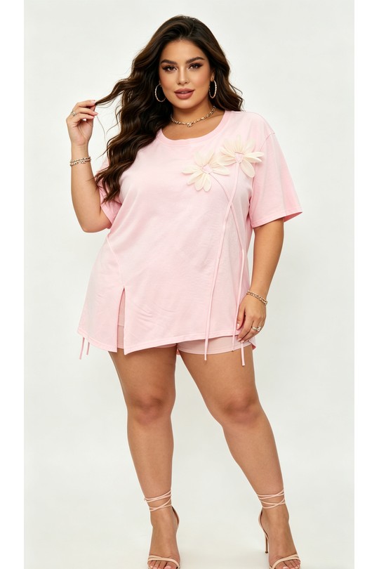 T-shirts Femme Rose 2W Paris 2WH603-ROSE Efashion Paris