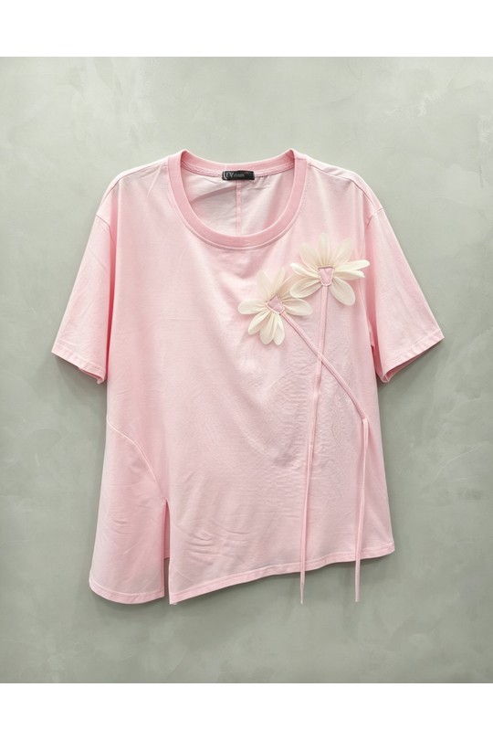 T-shirts Femme Rose 2W Paris 2WH603-ROSE Efashion Paris