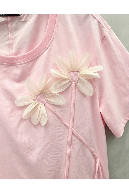 T-shirts Femme Rose 2W Paris 2WH603-ROSE Efashion Paris