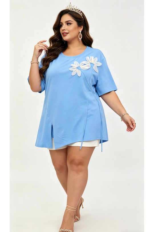 T-shirts Femme Bleu 2W Paris 2WH603-BLEU Efashion Paris