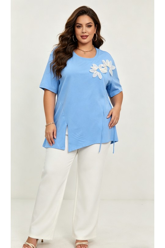 T-shirts Femme Bleu 2W Paris 2WH603-BLEU Efashion Paris