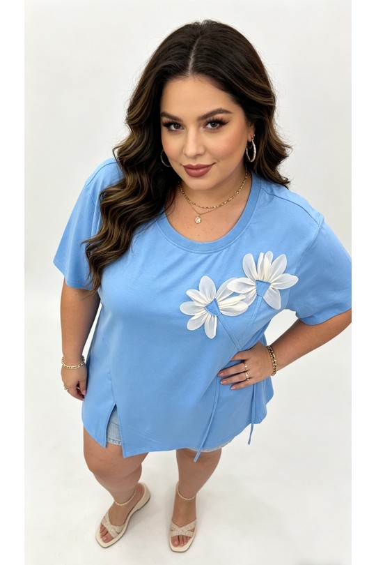 T-shirts Femme Bleu 2W Paris 2WH603-BLEU Efashion Paris