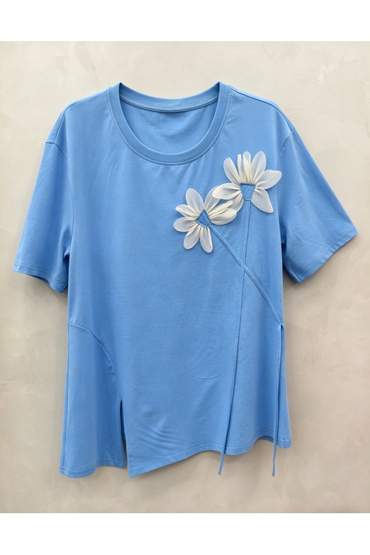 T-shirts Femme Bleu 2W Paris 2WH603-BLEU Efashion Paris