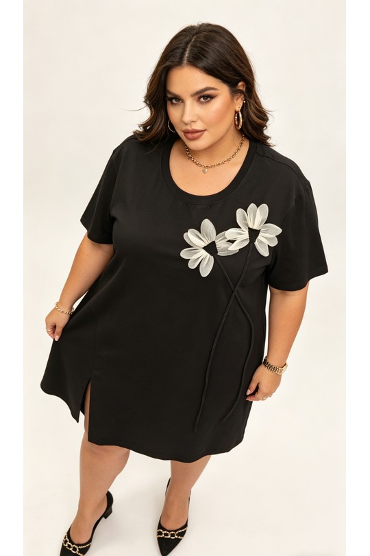 Robes & Combinaisons Femme Noir 2W Paris 2WH613-NOIR Efashion Paris