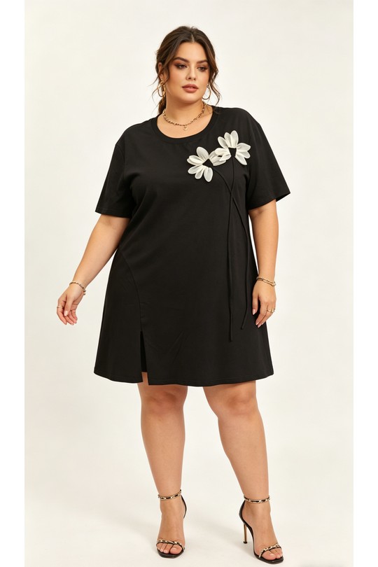 Robes & Combinaisons Femme Noir 2W Paris 2WH613-NOIR Efashion Paris