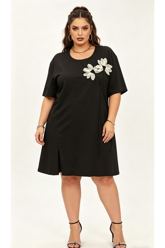 Robes & Combinaisons Femme Noir 2W Paris 2WH613-NOIR Efashion Paris